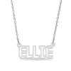 Banter Outlined Name Cable Chain Necklace In Sterling Silver - 18" Necklaces