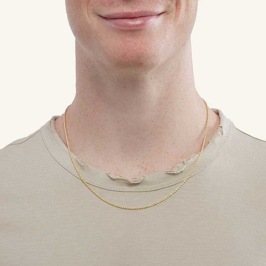 Banter 1.6Mm Rope Chain Necklace In 10K Semi-Solid Gold - 20" Necklaces