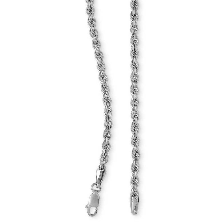 Banter 10K Hollow White Gold Rope Chain - 18" Necklaces