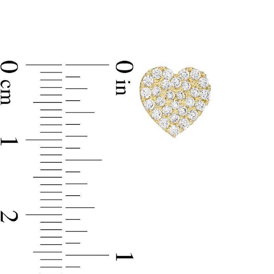 Banter Cubic Zirconia Heart Stud Earrings In 10K Gold Earrings