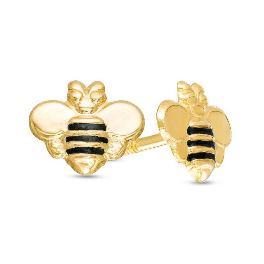 Banter Child'S Bumblebee Stud Earrings In 10K Gold Earrings