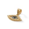 Banter Diamond-Cut Evil Eye With Black Enamel Charm In 10K Solid Gold Charms