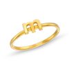 Banter Personalized Lowercase Single Initial Ring In Sterling Silver With 14K Gold Plate Rings