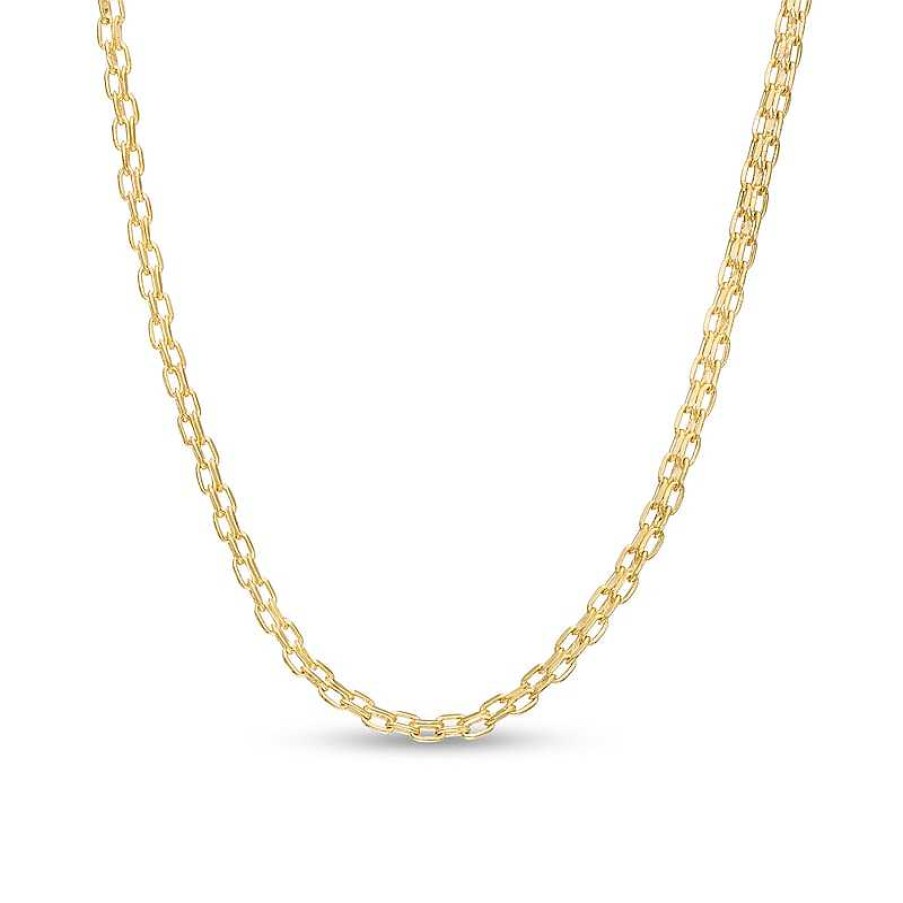 Banter 030 Gauge Bismark Chain Necklace In 10K Hollow Gold - 18" Necklaces