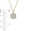 Banter 1/4 Ct. T.W. Cushion Composite Diamond Frame Vintage-Style Pendant In 10K Gold Necklaces