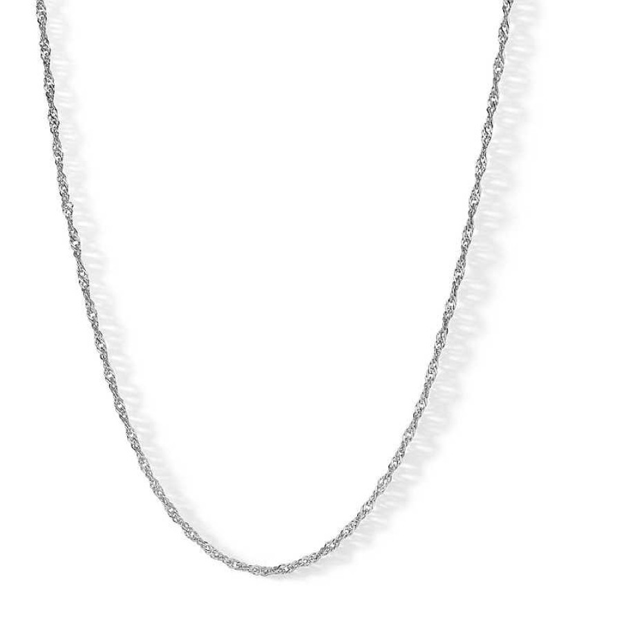 Banter Made In Italy 030 Gauge Singapore Chain Necklace In Sterling Silver - 24" Necklaces