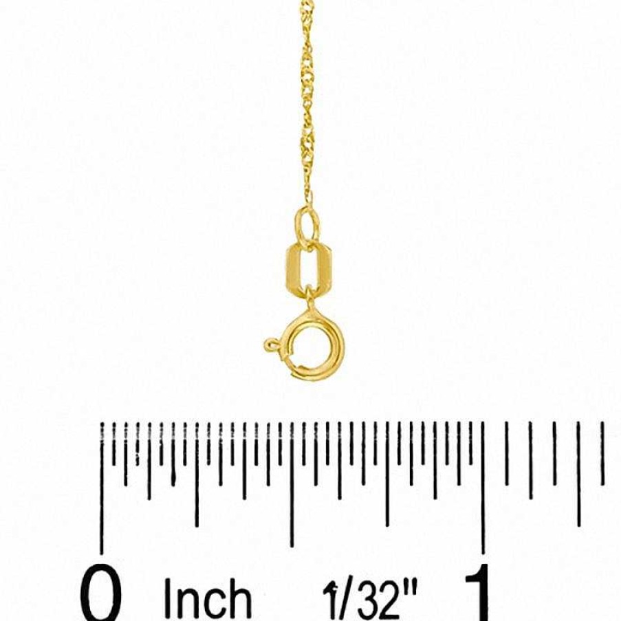 Banter 018 Gauge Singapore Chain Necklace In 14K Solid Gold - 15" Necklaces