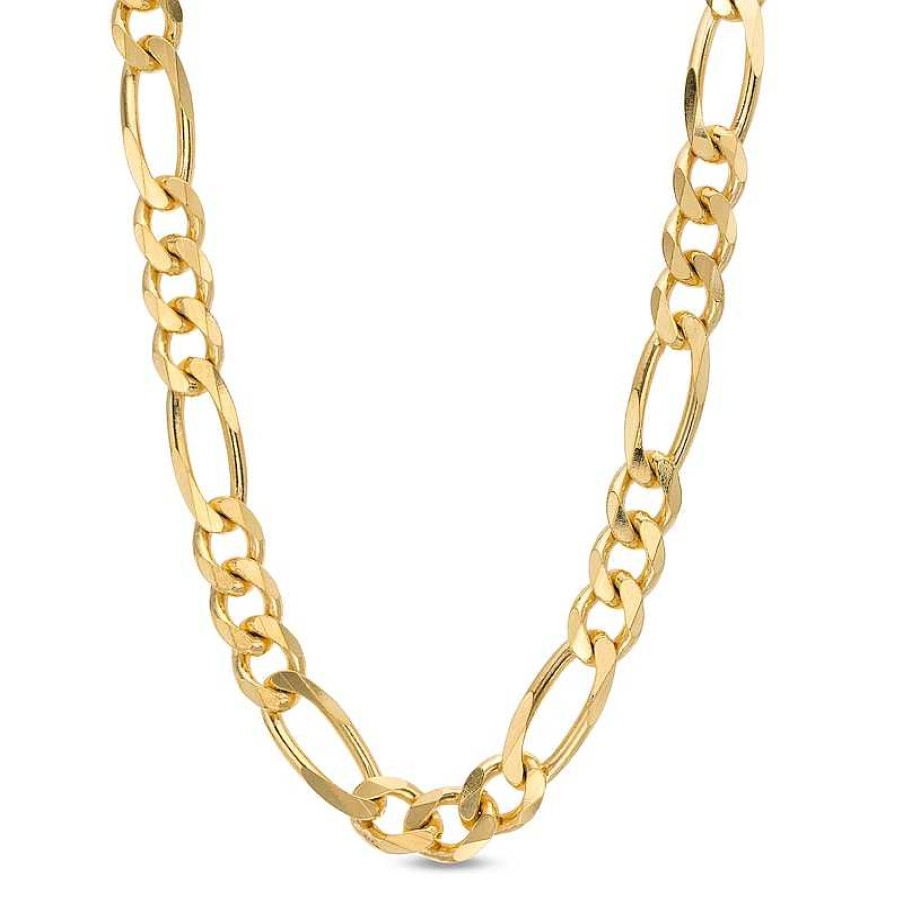 Banter Made In Italy 200 Gauge Figaro Chain Necklace In Solid Sterling Silver With 10K Gold Plate - 26" Necklaces