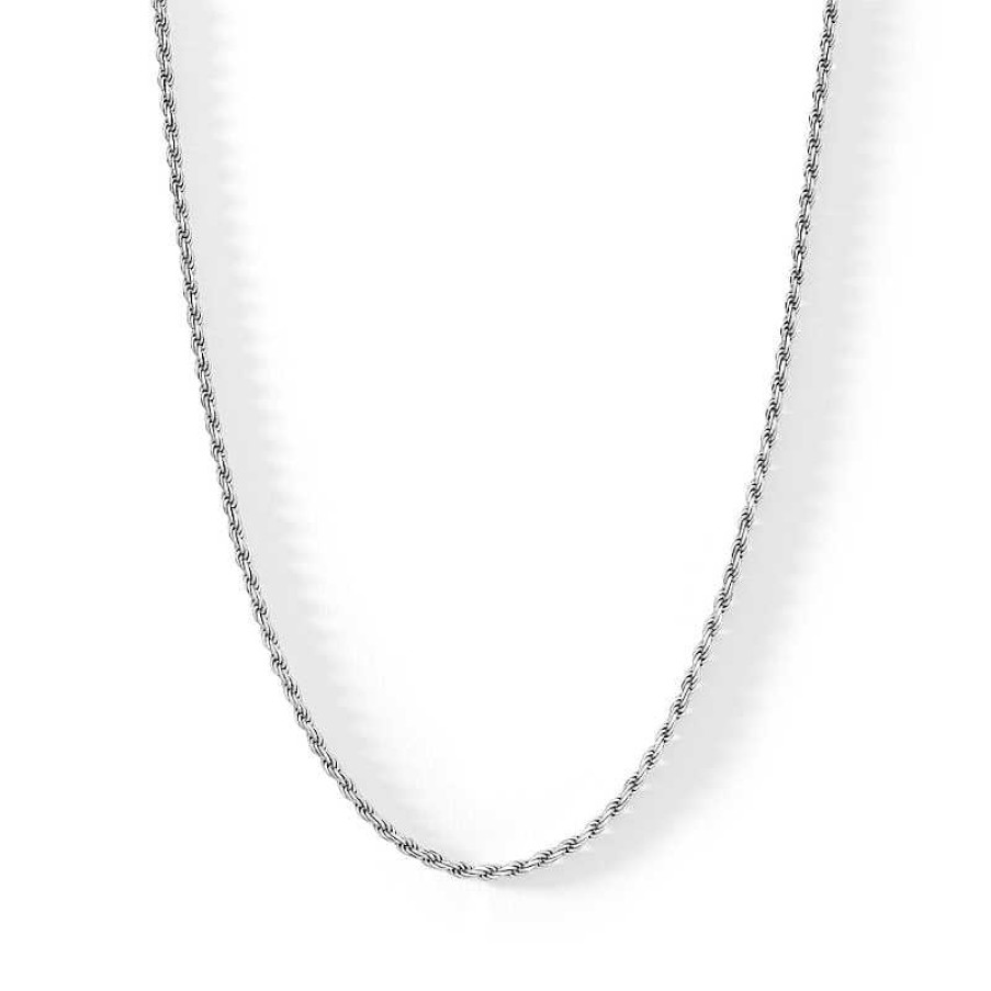 Banter Made In Italy 040 Gauge Rope Chain Necklace In Sterling Silver - 26" Necklaces