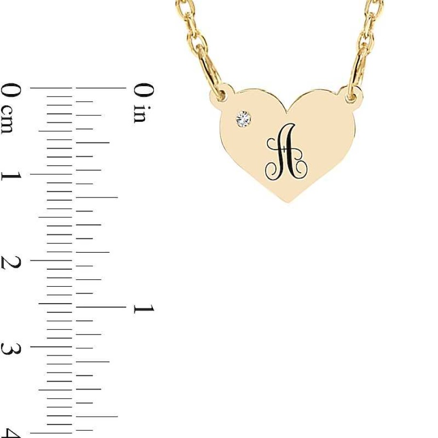 Banter 14K Gold Plate Birthstone Heart Initial Cable Chain Necklaces