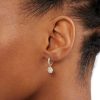 Banter Cubic Zirconia Huggie With Flower Dangle Earrings In 10K Gold Earrings