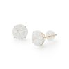 Banter 8Mm Cubic Zirconia Pie Groove Solitaire Stud Earrings In 14K Gold Earrings