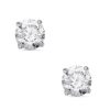 Banter Child'S 3Mm Cubic Zirconia Solitaire Stud Earrings In 14K White Gold Earrings