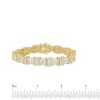 Banter Cubic Zirconia Pav Link Bracelet In Sterling Silver With 14K Gold Plate - 8.5" Bracelets