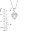 Banter 6Mm Heart-Shaped Simulated Opal And Cubic Zirconia Starburst Frame Pendant In Sterling Silver Necklaces