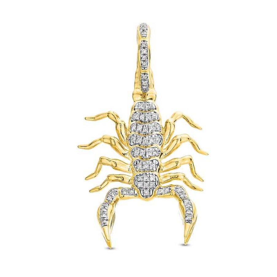 Banter 10K Solid Gold 1/10 Ct. T.W. Diamond Scorpion Charm Charms