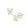 Banter Cubic Zirconia Butterfly Stud Earrings In Solid Sterling Silver With 14K Gold Plate Earrings