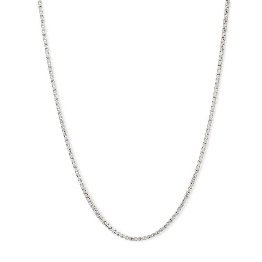 Banter Made In Italy 024 Gauge Box Chain Necklace In Solid Sterling Silver - 20" Necklaces