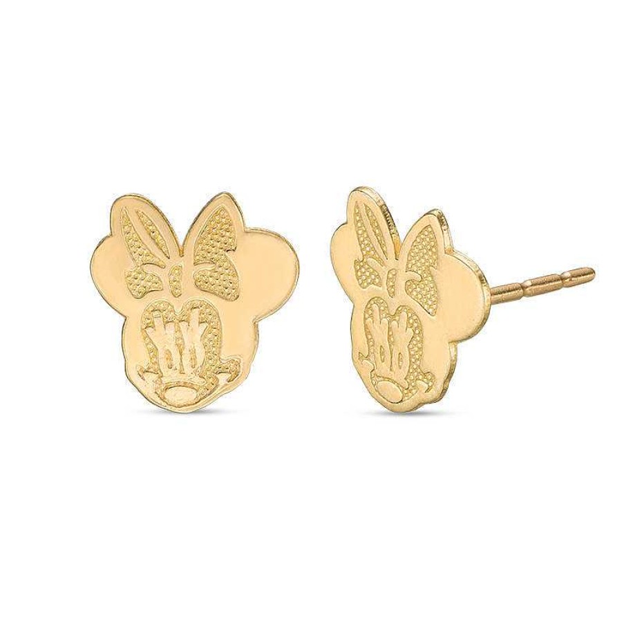 Banter Child'S ©Disney Minnie Mouse Multi-Finished Stud Earrings In 10K Gold Earrings