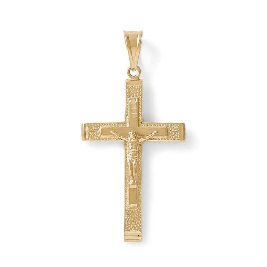 Banter 10K Gold Diamond-Cut Crucifix Charm Charms