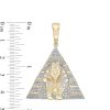 Banter 14K Solid Gold 1/10 Ct. T.W. Diamond Pharaoh In Pyramid Necklace Charm Charms