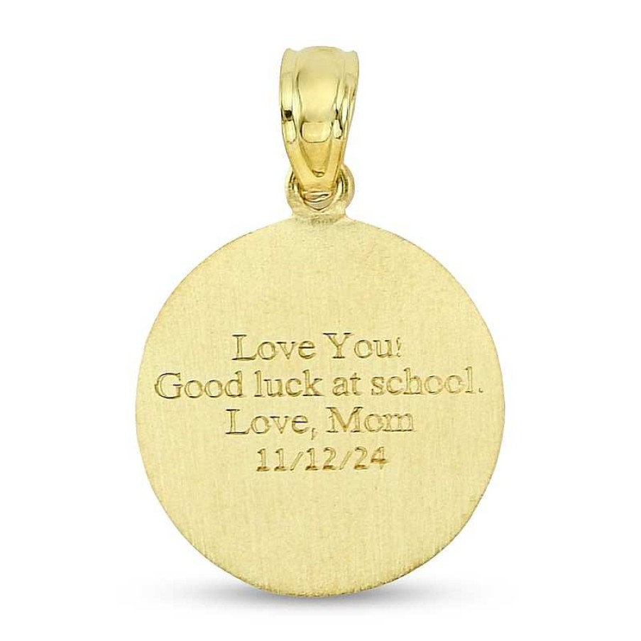 Banter 10K Solid Gold Engravable Circle Charm Charms