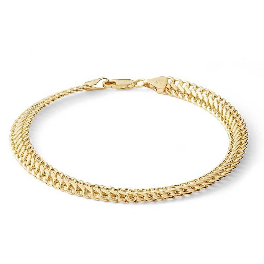 Banter 080 Gauge Fancy Chain Bracelet In 10K Hollow Gold - 7.5" Bracelets