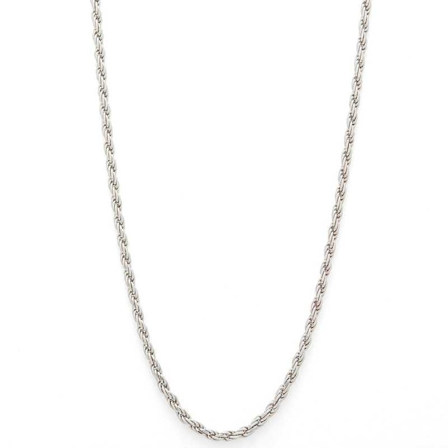 Banter Made In Italy 040 Gauge Rope Chain Necklace In Solid Sterling Silver - 22" Necklaces