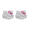 Banter Child'S Crystal Hello Kitty® Stud Earrings In Solid Sterling Silver Earrings