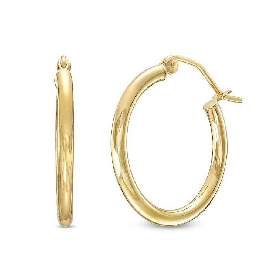 Banter 10K Tube Hollow Gold Hoops Earrings