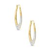 Banter Greek Key Hoop Earrings In 10K Two-Tone Gold Earrings