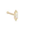 Banter 14K Gold Cz Baguette Nose Stud - 20G 5/16" Nose