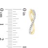 Banter Made In Italy Crystal Oval Infinity Hoop Earrings In 10K Gold Earrings