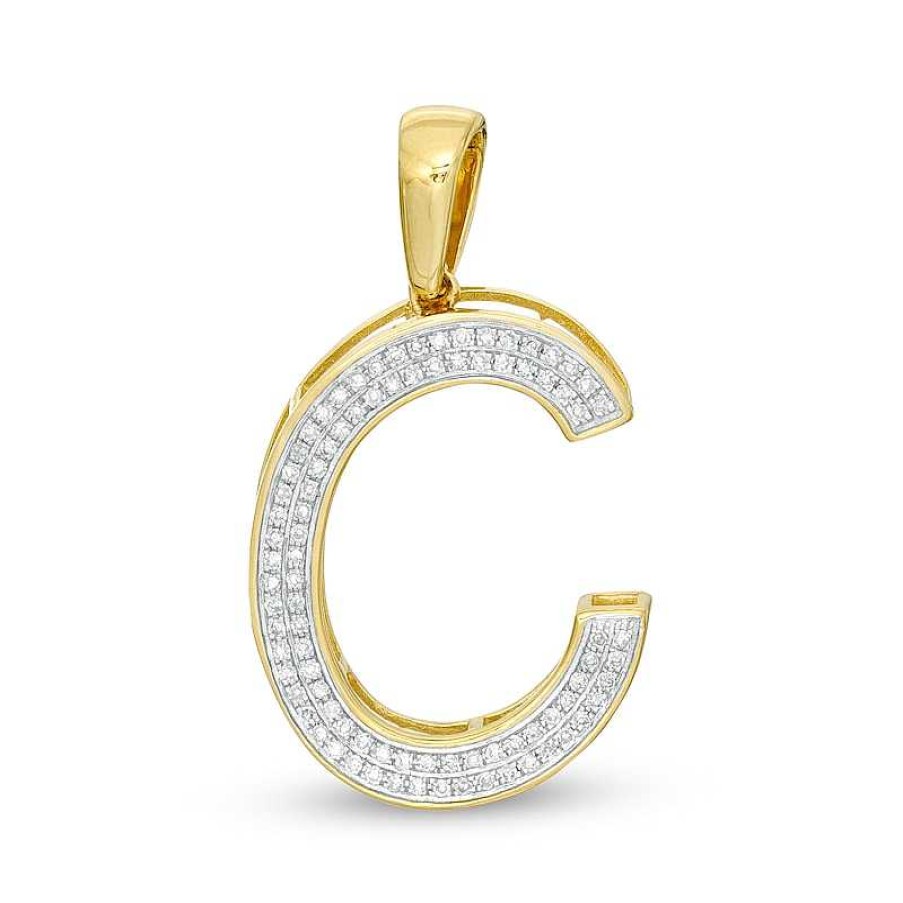 Banter 1/6 Ct. T.W. Diamond "C" Initial Necklace Charm In 10K Gold Charms