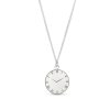 Banter Engravable Roman Numeral Birth Clock Curb Chain Necklace In Sterling Silver - 18" Necklaces