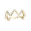 Banter Cubic Zirconia Zig-Zag Ring In Sterling Silver With 18K Gold Plate Rings