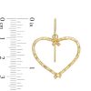 Banter Diamond-Cut Heart Drop Earrings In 10K Hollow Gold Earrings