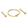 Banter Yellow Ion Plated Nose Stud And Captive Bead Ring Set - 20G Nose