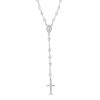 Banter 4Mm Crystal Beaded Rosary Necklace In Stamped And Casting Sterling Silver - 22" Necklaces