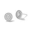 Banter Cubic Zirconia Frame Stud Earrings In Solid Sterling Silver Earrings