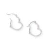 Banter Open Heart Hoop Earrings In 10K White Gold Earrings