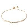 Banter 2Mm Cubic Zirconia Bolo Bracelet In Solid Sterling Silver With 14K Gold Plate - 9" Bracelets