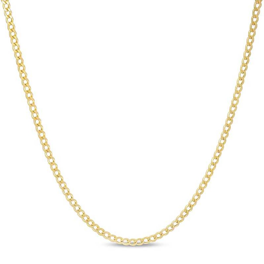 Banter Child'S 050 Gauge Curb Chain Necklace In 14K Hollow Gold - 15" Necklaces