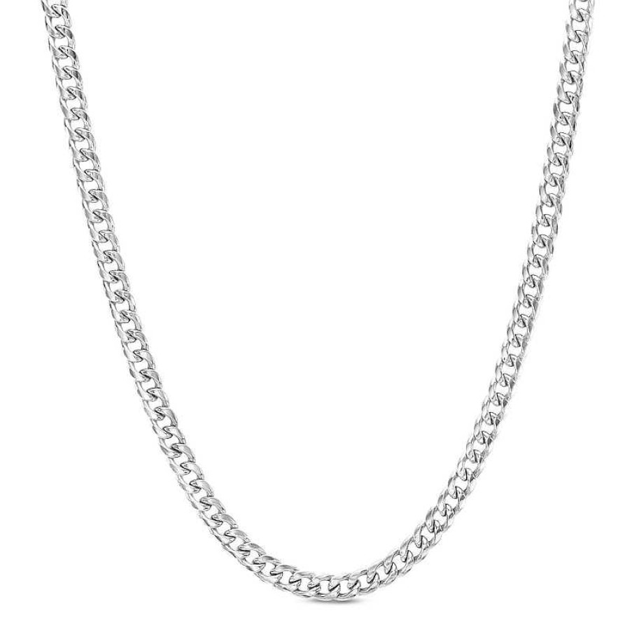 Banter 10K Semi-Solid White Gold Cuban Chain - 22" Necklaces