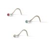 Banter Solid Stainless Steel Crystal Screw Nose Stud Set - 20G Nose