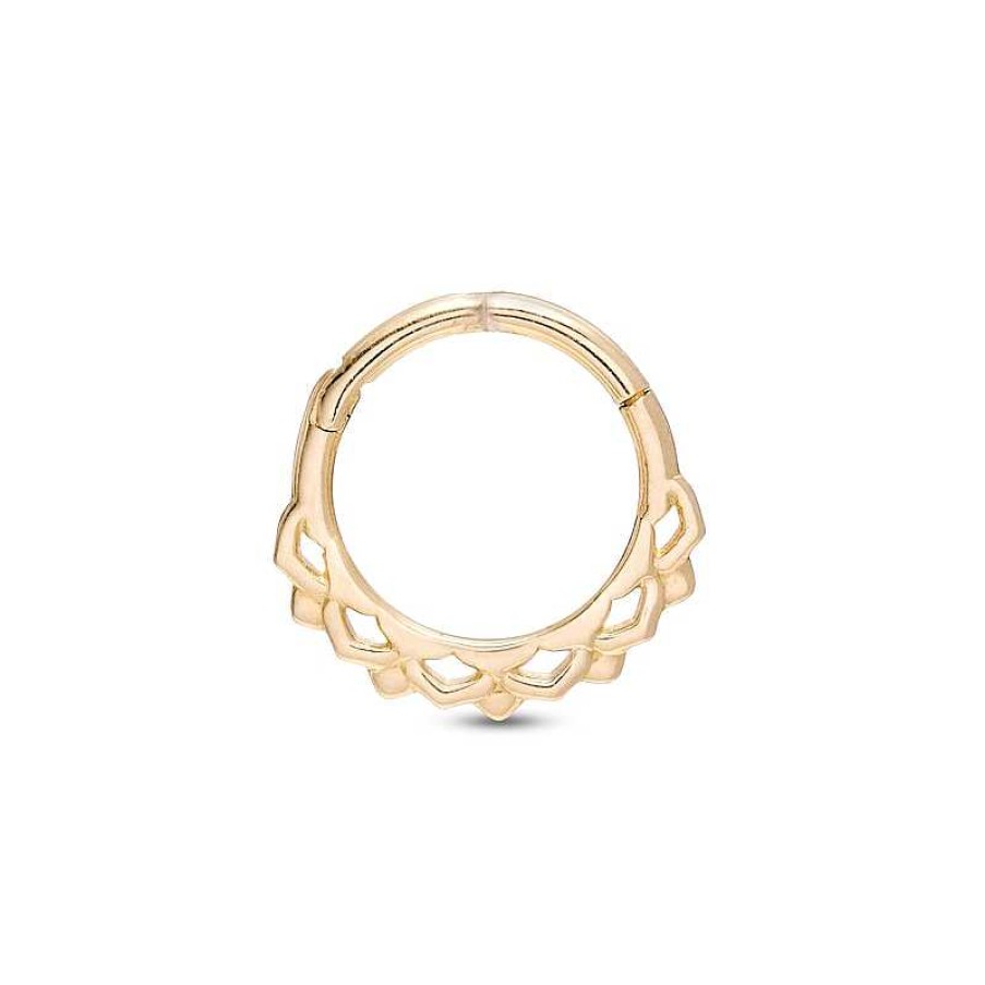 Banter 14K Gold Detail Hoop - 18G 5/16" Earrings