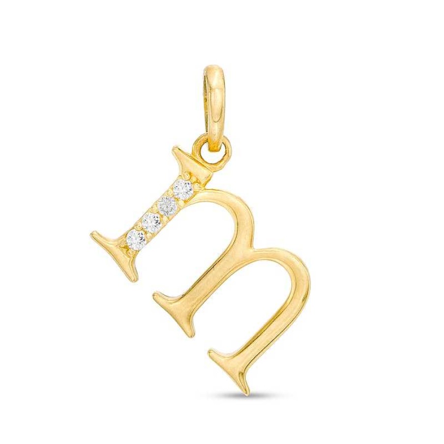 Banter Child'S Cubic Zirconia Lowercase "M" Initial Necklace Charm In 10K Gold Charms