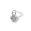 Banter 14K Semi-Solid White Gold Cz Heart Charm Charms