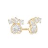 Banter Child'S 4Mm Heart-Shaped Cubic Zirconia Paw Print Stud Earrings In 14K Gold Earrings