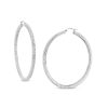 Banter Diamond-Cut Square Tube Hoop Earrings In Hollow Sterling Silver Earrings